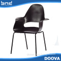 Durable plastic chair with iron legs cheap dining chair